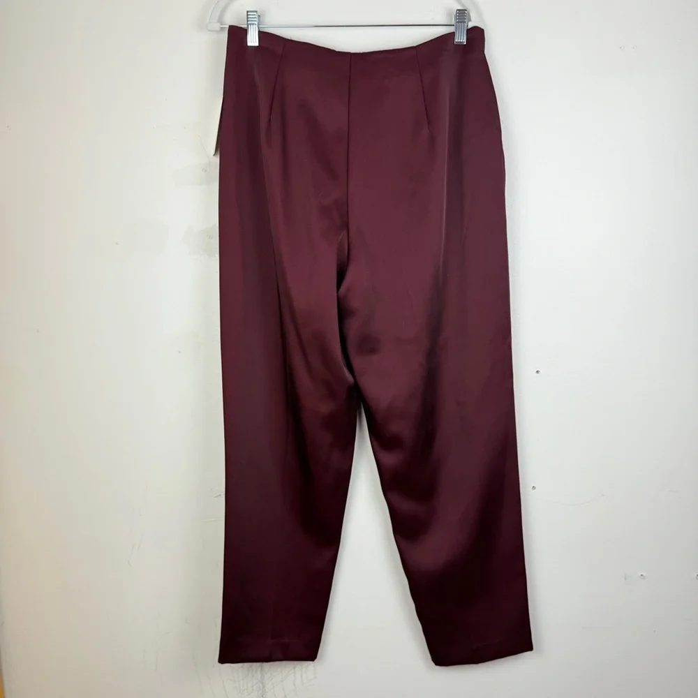 NWT A New Day Burgundy Tailored Ankle Pants Workwear Career - Picture 3 of 6
